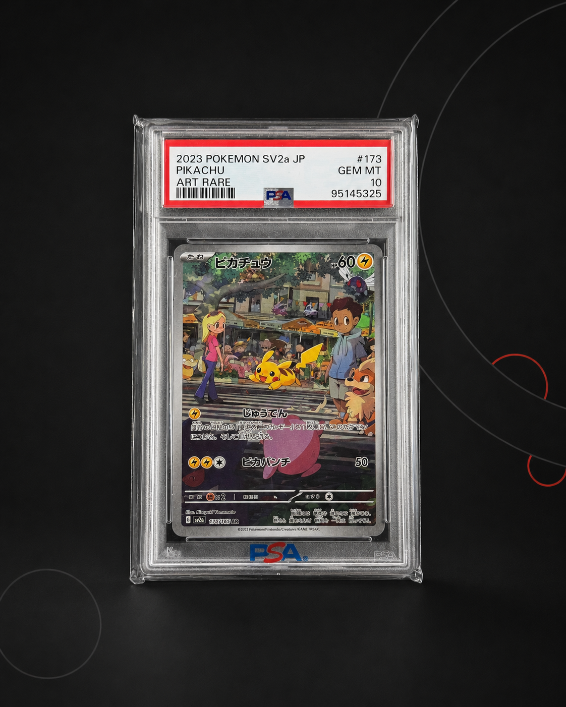 Pikachu AR 173/165 – carte Pokémon japonaise PSA 10 GEM MINT